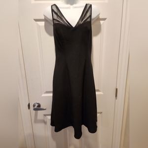 Evan Picone little black dress with sheer detail sz 10